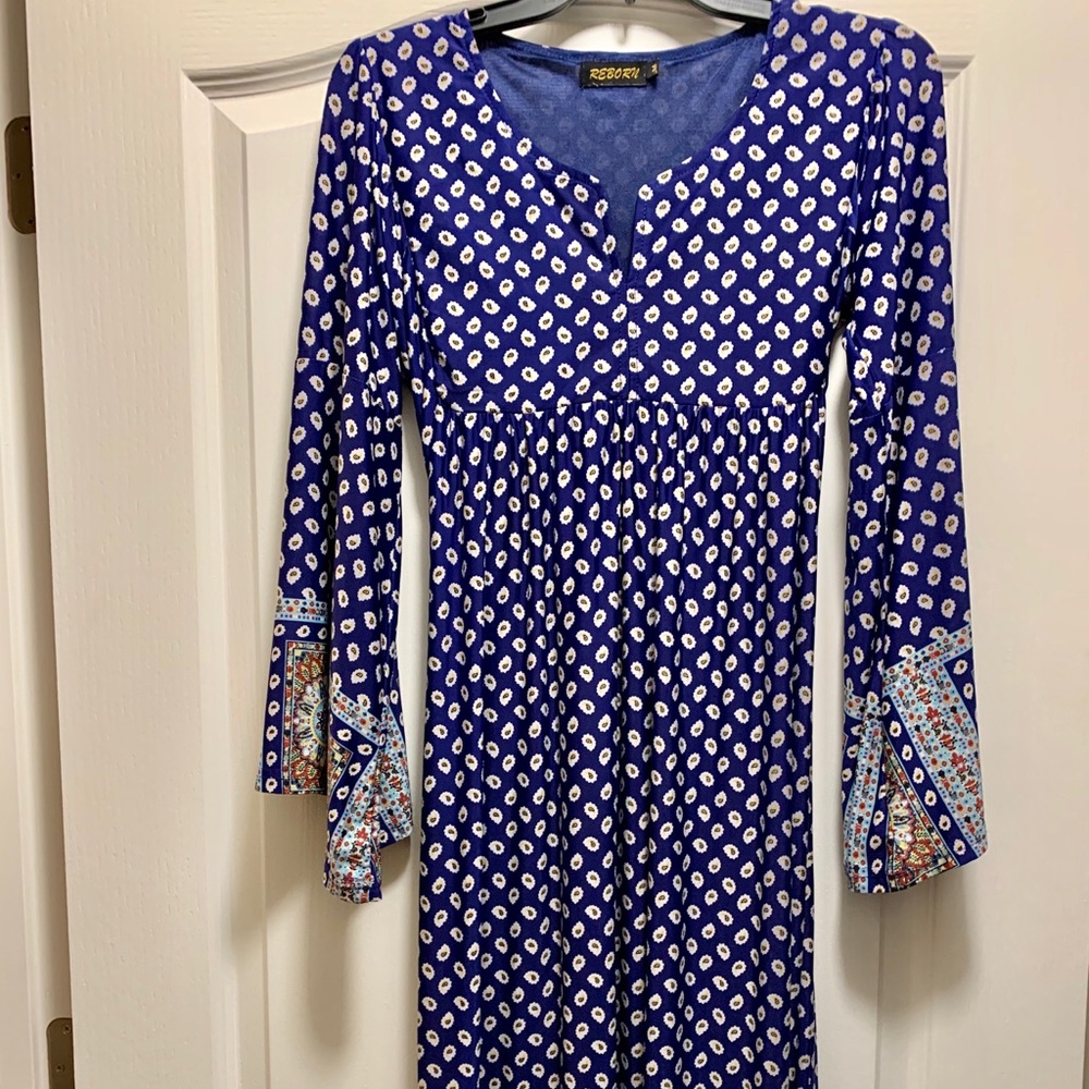 Summer Dress Hippie Style Bell Sleeves